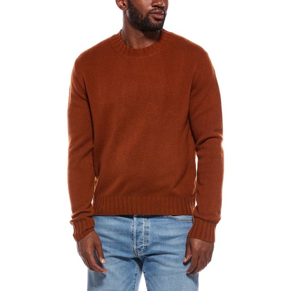 Madewell Mens  Heritage Merino Wool Crewneck Sweater, Orange